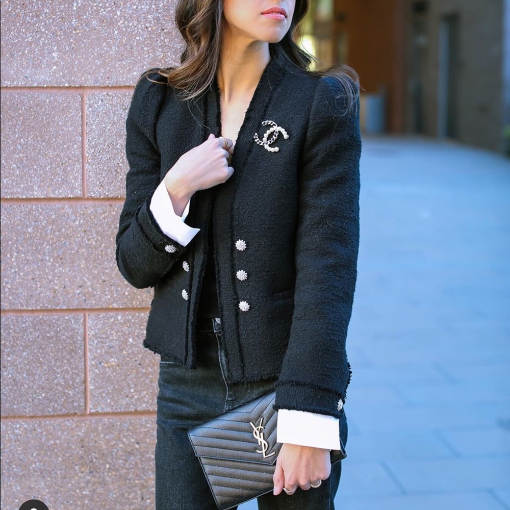 tweed blazer bloggers favorite